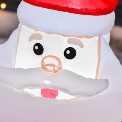 Nafukovací vánoční Santa Claus s dárkem a LED osvětlením |70x45x120 cm č.3