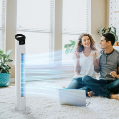 Podstavný ventilátor s dálkovým ovládáním 78,5 cm | černý + bílý č.1