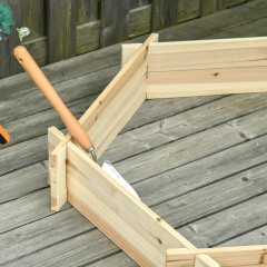 Truhlík na rostliny 100 x 92 x 16 cm | přírodní č.3