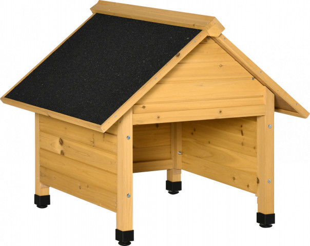 Dřevěná garáž pro robotické sekačky na trávu 75x76x70 cm | žlutá č.2