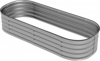 Vyvýšený záhon 150 x 62 x 30 cm | stříbrný č.1