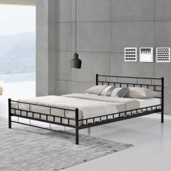 Kovová posteľ Malta 140 x 200 cm | čierna