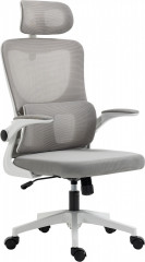 Kancelářské ergonomické křeslo s bederní opěrkou, 60 x 59 x 114-122 cm | šedé