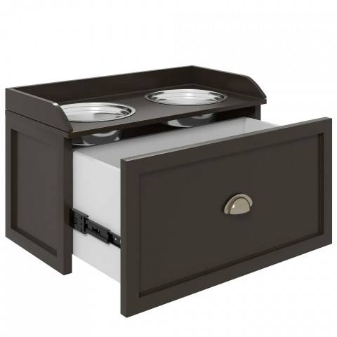 Sada nerezových misek s úložným prostorem 60 x 30 x 36 cm | kávově hnědá č.2