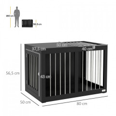 Klec pro psy 80x50x56,5 cm | černá č.3
