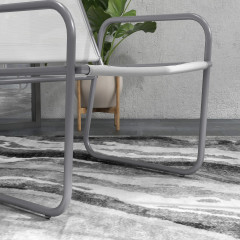 3dílná bistro souprava zahradního nábytku | světle šedá č.3