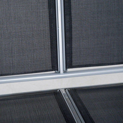 Zahradní houpačka 170 x 110 x 153 cm | černá + stříbrná č.4