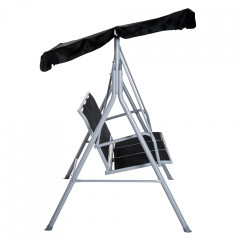 Zahradní houpačka 170 x 110 x 153 cm | černá + stříbrná č.3