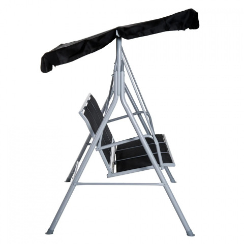 Zahradní houpačka 170 x 110 x 153 cm | černá + stříbrná č.3