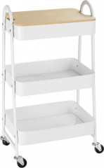 Kuchyňský vozík 3-patrový, 45x31x79.4 cm | bílý č.1