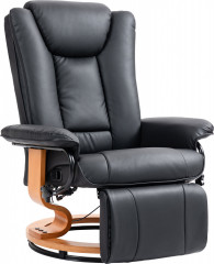Relaxační otočné TV křeslo, 78 x 88 x 103 cm | černé č.1