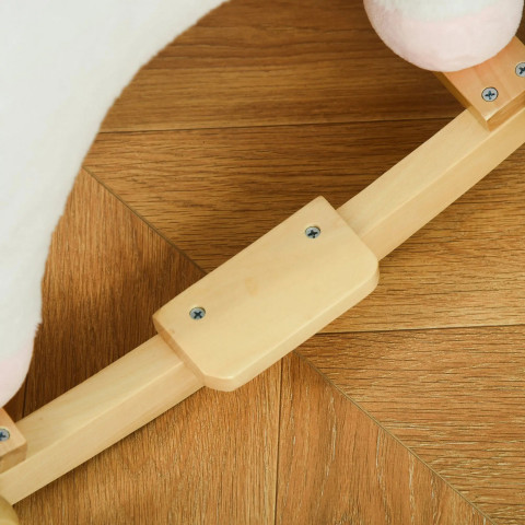 Dětský houpací a pojízdný kůň, 63x38x63 cm | bílý č.4