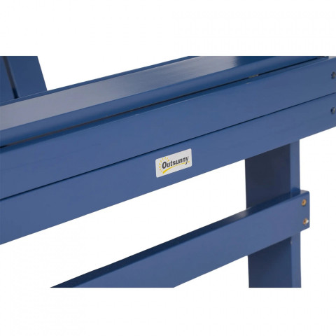 Zahradní židle s držákem na kelímek 97x72,5x93 cm | námořnická modrá č.3