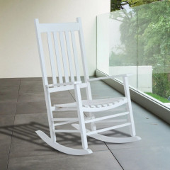 Dřevěné houpací křeslo 69 x 86 x 115 cm | bílé