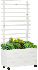 Vyvýšený květináč s mříží 76x30x155 cm | bílý č.1