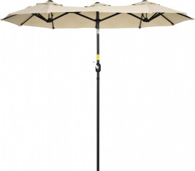 Zahradní slunečník, 285x147cm | khaki