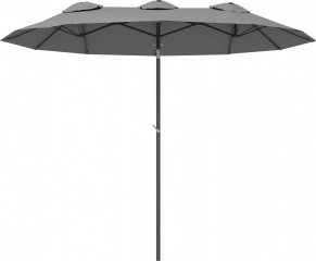Zahradní slunečník, 285x147cm | šedý č.1
