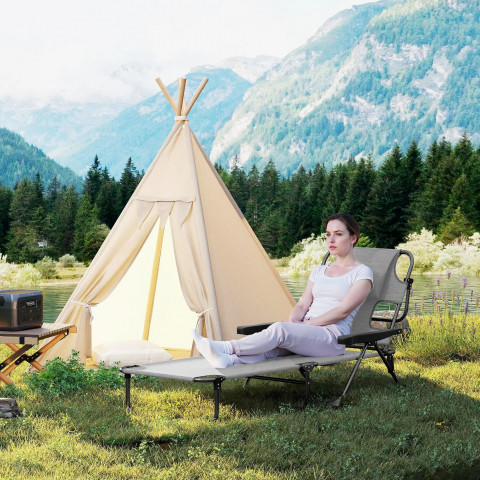 Zahradní lehátko s nastavitelným opěradlem, 72x194x31 cm | tmavě šedé č.2