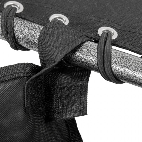 Skládací zahradní lehátko, 188 x 57 x 30 cm | černé č.4