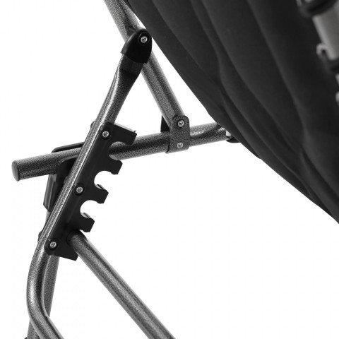 Skládací zahradní lehátko, 188 x 57 x 30 cm | černé č.7