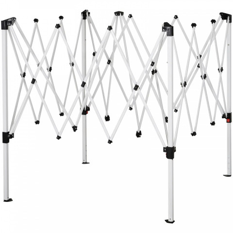 Zahradní párty stan nůžkový 2,4x2,4m | šedý č.6