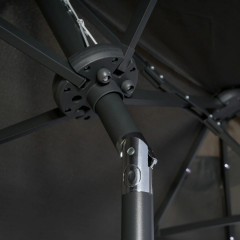 Dvojitý zahradní slunečník | šedý č.2