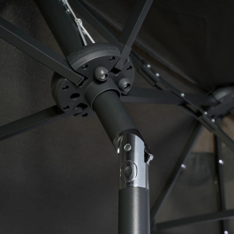 Dvojitý zahradní slunečník | šedý č.2