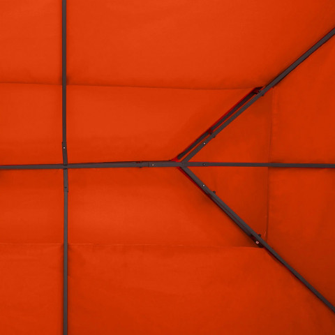 Náhradní střecha pro kovový altán 4x3 m | rezavě červená č.2