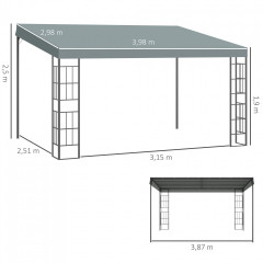 Pergola 4 x 3 m | šedá č.2