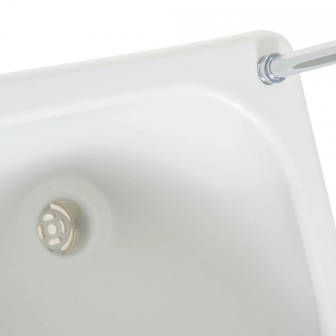 Ruční umyvadlo se sběračem odpadní vody, 83x50x103 cm, šedé č.4