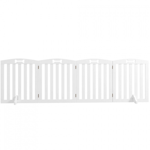 Volně stojící zábrana pro psy 207,5 x 30 x 61 cm | bílá č.6