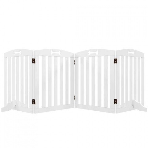 Volně stojící zábrana pro psy 207,5 x 30 x 61 cm | bílá č.5