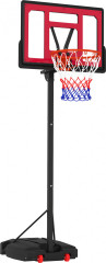 Basketbalový koš pro děti, 200-260 cm | červený