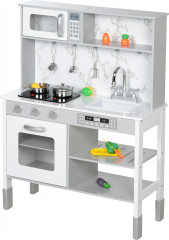 Výškově nastavitelná dětská kuchyňka, 70,1 x 28 x 90,2-96,1 cm | bílá č.1