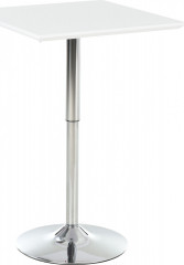 Barový stůl 60 x 60 x 69-92 cm | bílý