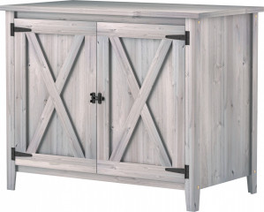 Zahradní dřevěná skříňka na nářadí | světle šedá č.1