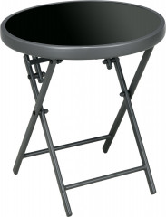 Venkovní skládací stůl 45 x 45 x 50 cm| černý č.1