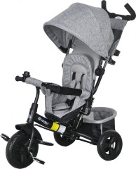 Dětská tříkolka se stříškou, 102 x 49 x 102 cm | šedá č.1