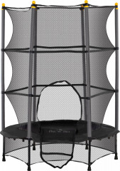 Dětská trampolína s ochrannou sítí, průměr 140 cm | černá