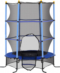 Dětská trampolína s ochrannou sítí, průměr 163 cm | modrá