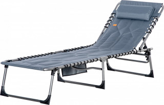 Skládací zahradní lehátko do 130 kg | šedé č.1