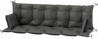 3místný polštář na lavici 180x110x8 cm | tmavě šedý + černý