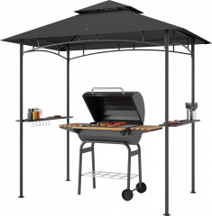 Altán s LED osvětlením, 240 x 150 x 258 cm | tmavě šedý č.1