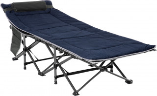 Kempingové skládací lůžko do 150 kg | modré + šedé č.1