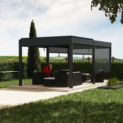 Moderní ocelová pergola 3 x 5,9 m | Antracit č.1