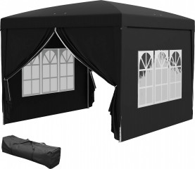 Skládací zahradní párty stan, 2,95 x 2,95 m | černý č.1