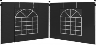 Sada 2 bočních panelů pro altán 3 x 3 a 3 x 6 m | černé č.1