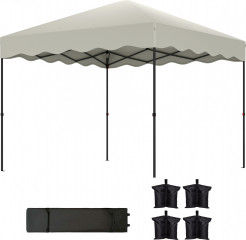 Skládací zahradní párty stan, 3 x 3 m | krémově bílý č.1