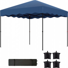 Skládací zahradní párty stan, 3 x 3 m | tmavě modrý č.1