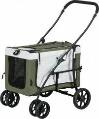 Kočárek pro psy do 10kg | tmavě zelený č.1